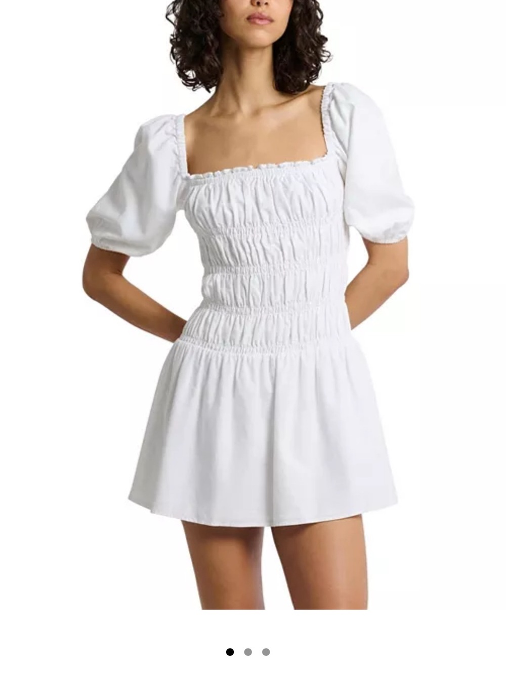 Onia Air Linen Smocked Mini Dress